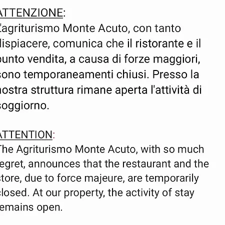 Alloggio per agriturismo Monte Acuto - Natura, Mare&tanto Relax